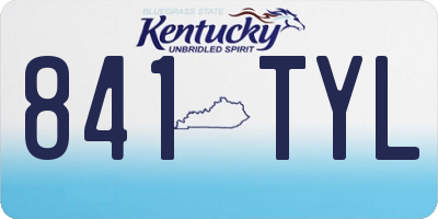 KY license plate 841TYL
