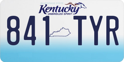 KY license plate 841TYR