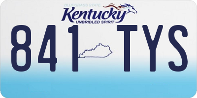 KY license plate 841TYS