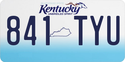 KY license plate 841TYU