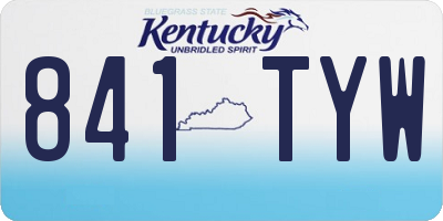 KY license plate 841TYW