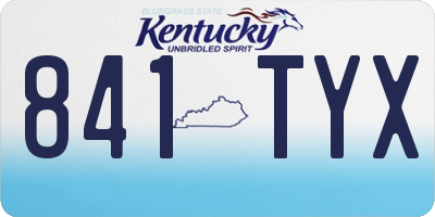 KY license plate 841TYX