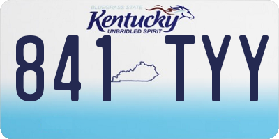 KY license plate 841TYY