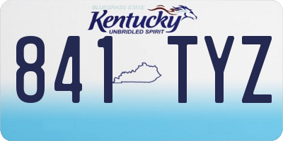 KY license plate 841TYZ