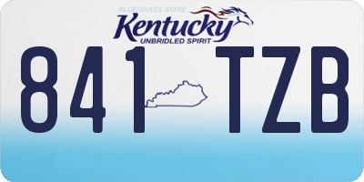 KY license plate 841TZB