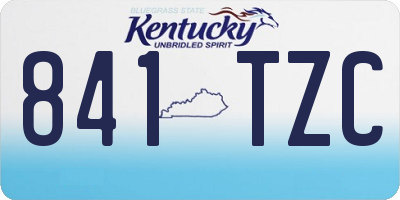 KY license plate 841TZC