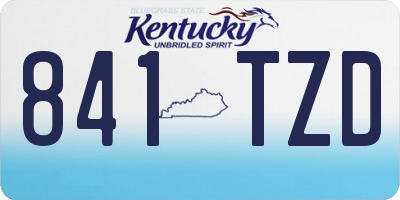 KY license plate 841TZD