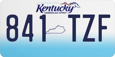 KY license plate 841TZF