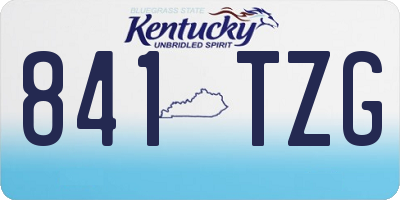 KY license plate 841TZG