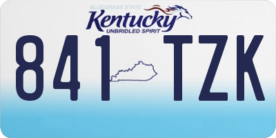 KY license plate 841TZK