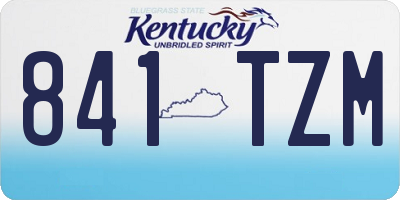 KY license plate 841TZM
