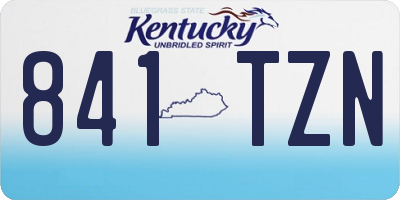 KY license plate 841TZN