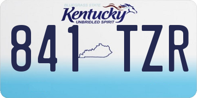KY license plate 841TZR