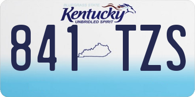 KY license plate 841TZS