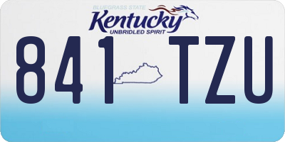 KY license plate 841TZU