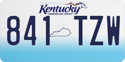 KY license plate 841TZW