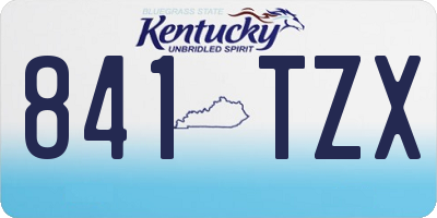 KY license plate 841TZX