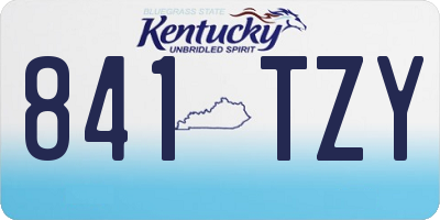 KY license plate 841TZY