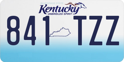 KY license plate 841TZZ