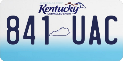 KY license plate 841UAC