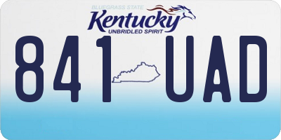 KY license plate 841UAD