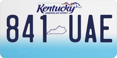KY license plate 841UAE