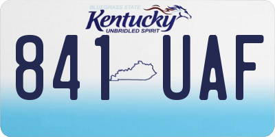 KY license plate 841UAF