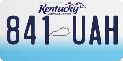 KY license plate 841UAH