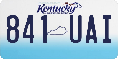 KY license plate 841UAI