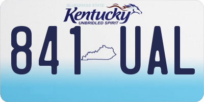 KY license plate 841UAL