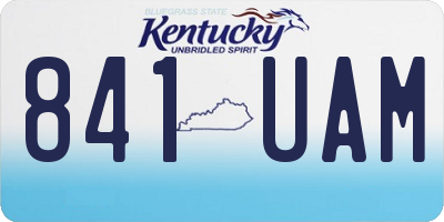 KY license plate 841UAM