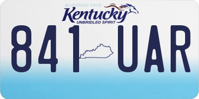 KY license plate 841UAR