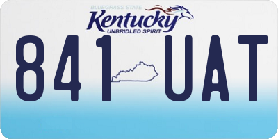 KY license plate 841UAT