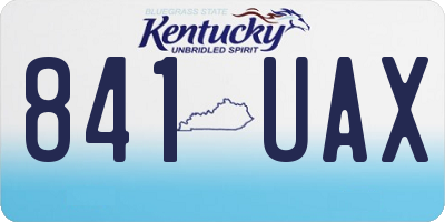 KY license plate 841UAX