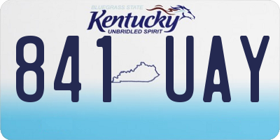 KY license plate 841UAY