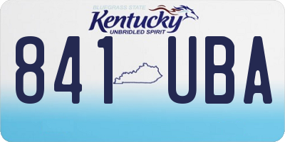 KY license plate 841UBA
