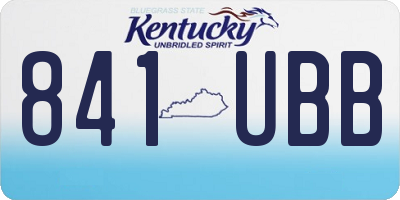 KY license plate 841UBB