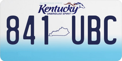 KY license plate 841UBC