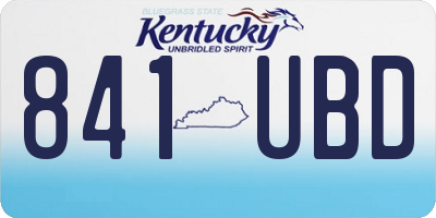 KY license plate 841UBD
