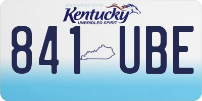 KY license plate 841UBE