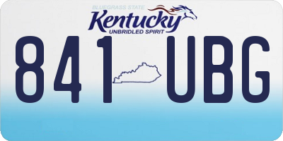 KY license plate 841UBG