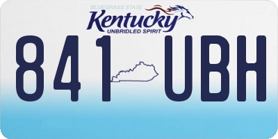 KY license plate 841UBH