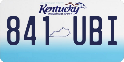 KY license plate 841UBI