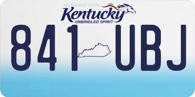 KY license plate 841UBJ
