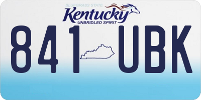 KY license plate 841UBK