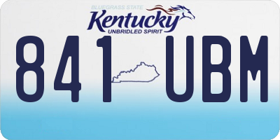 KY license plate 841UBM