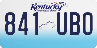 KY license plate 841UBO