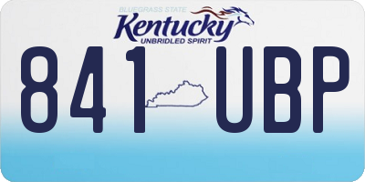 KY license plate 841UBP