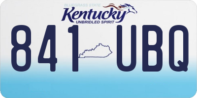 KY license plate 841UBQ