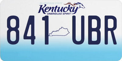 KY license plate 841UBR